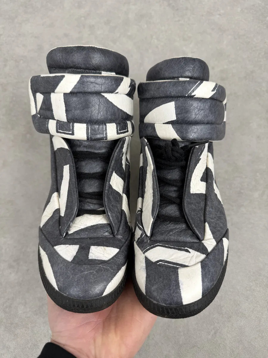 Maison Margiela Future Black White Geometrical High Sneakers AcuGAAl 3