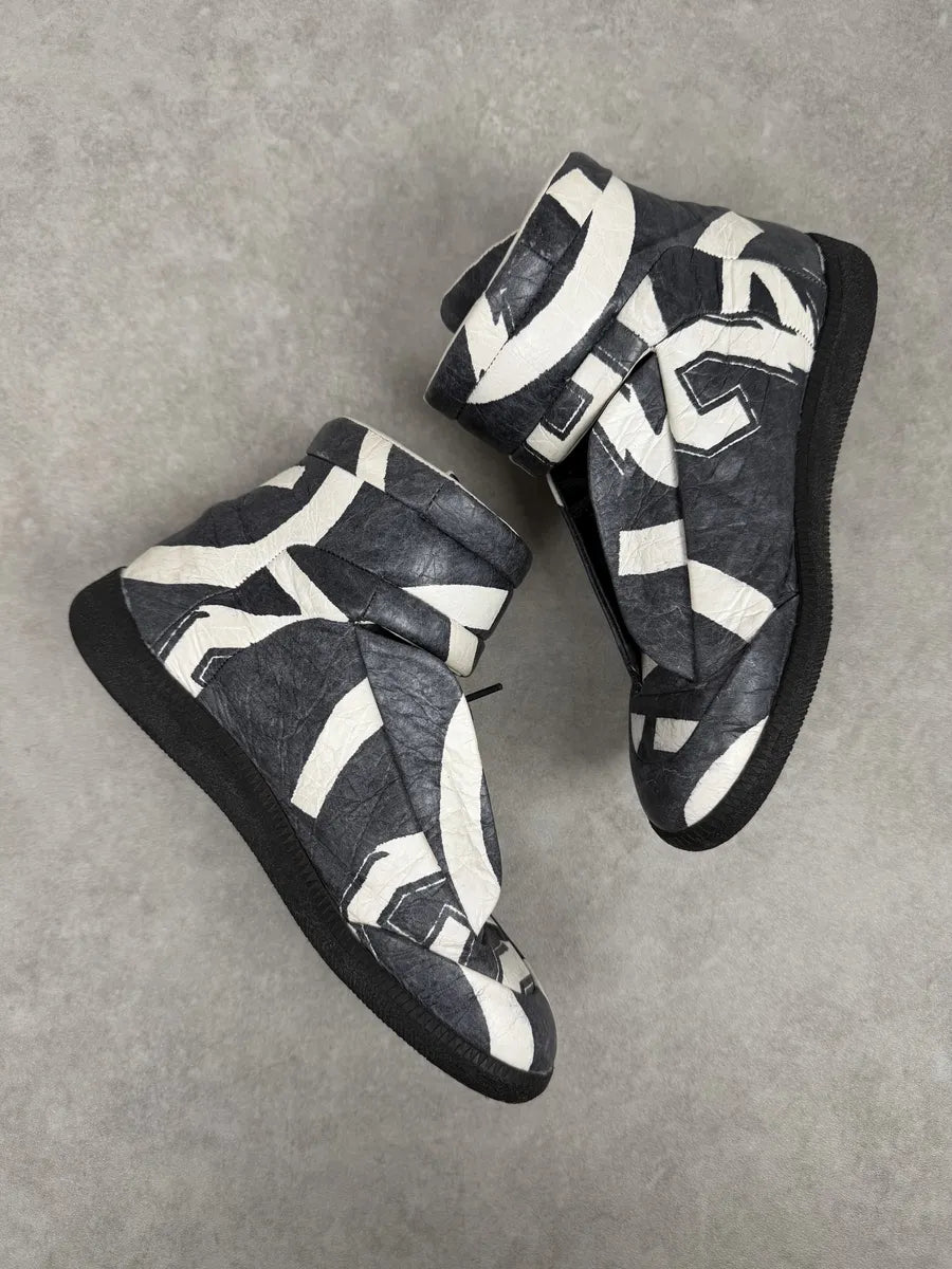 Maison Margiela Future Black White Geometrical High Sneakers AcuGAAl 6