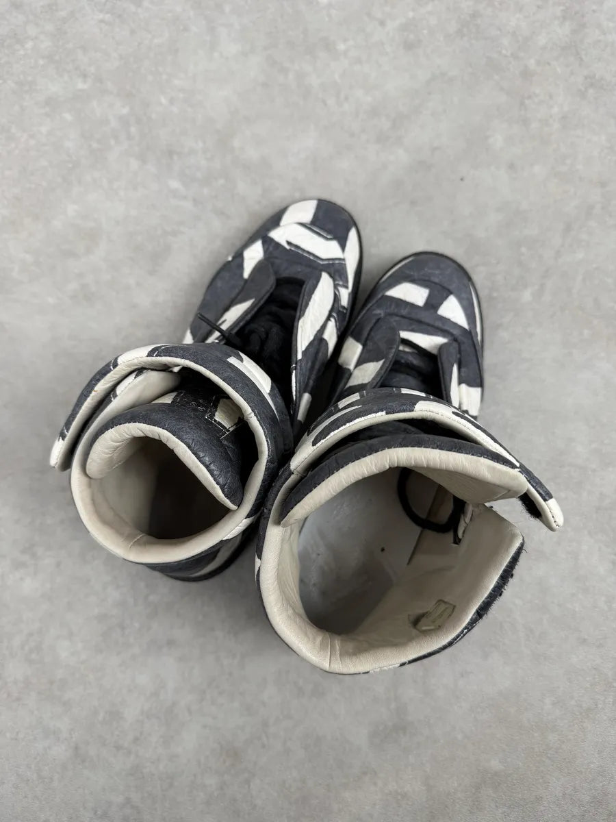 Maison Margiela Future Black White Geometrical High Sneakers AcuGAAl 9