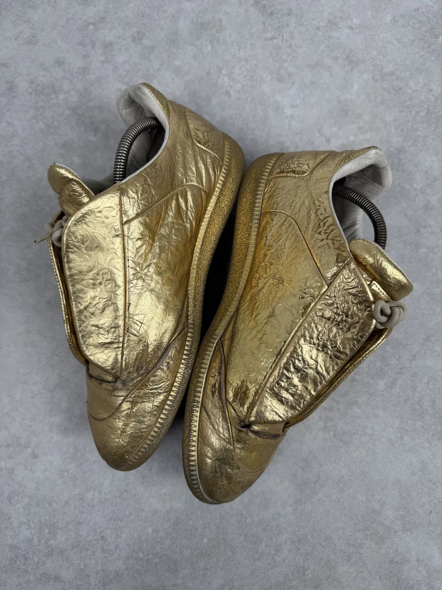 Maison Margiela Future Gold Patina Leather Sneakers xZZgGuj 1