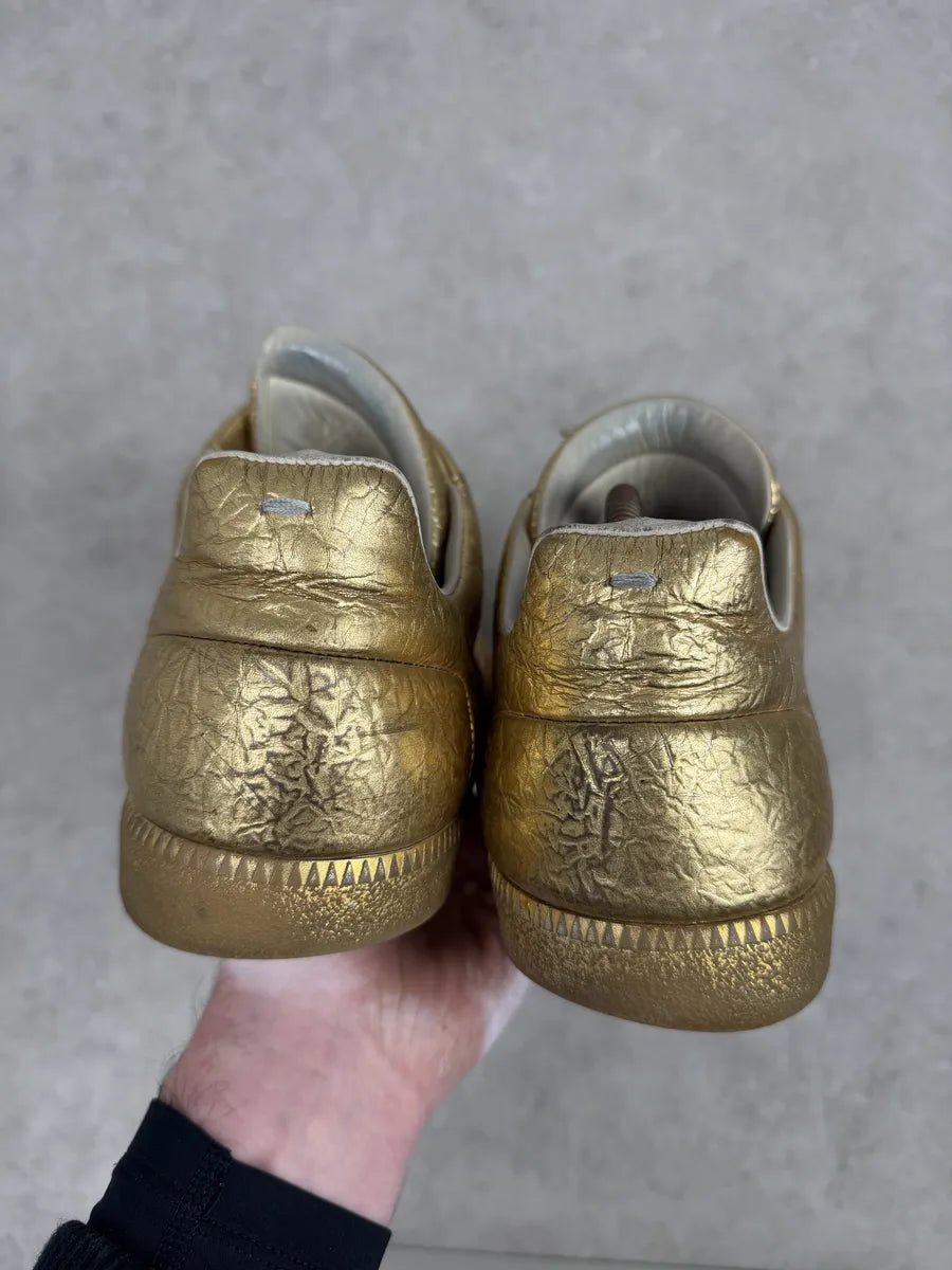 Maison Margiela Future Gold Patina Leather Sneakers xZZgGuj 11