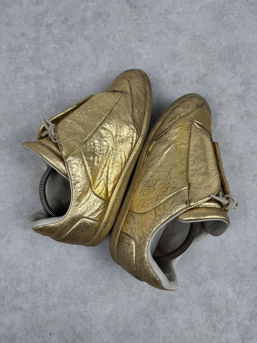 Maison Margiela Future Gold Patina Leather Sneakers xZZgGuj 2