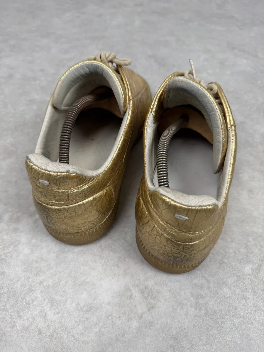 Maison Margiela Future Gold Patina Leather Sneakers xZZgGuj 5