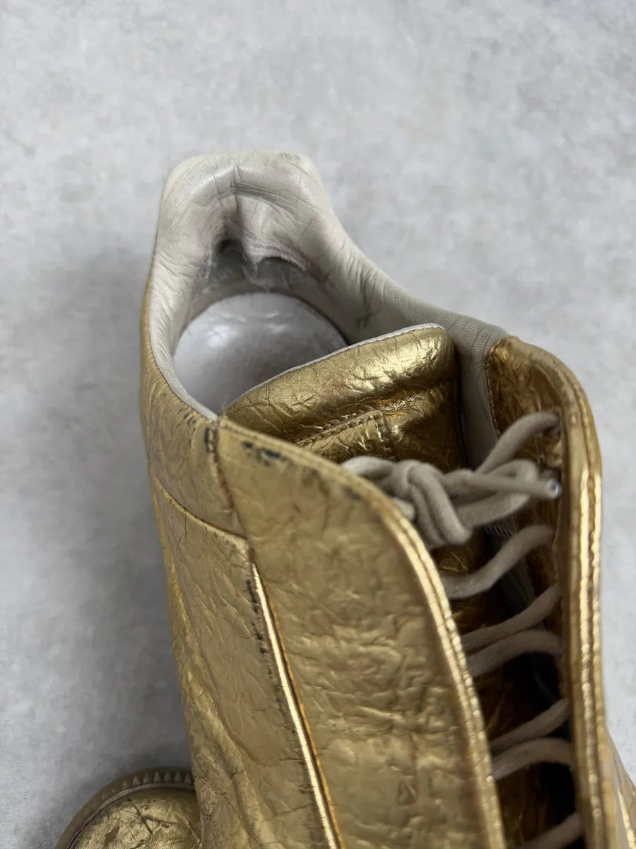 Maison Margiela Future Gold Patina Leather Sneakers xZZgGuj 7