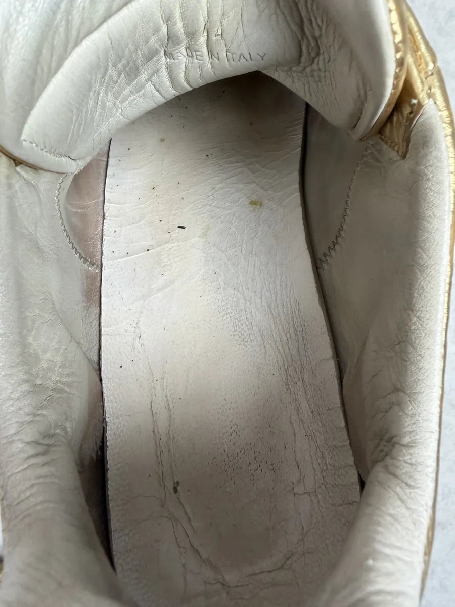 Maison Margiela Future Gold Patina Leather Sneakers xZZgGuj 9