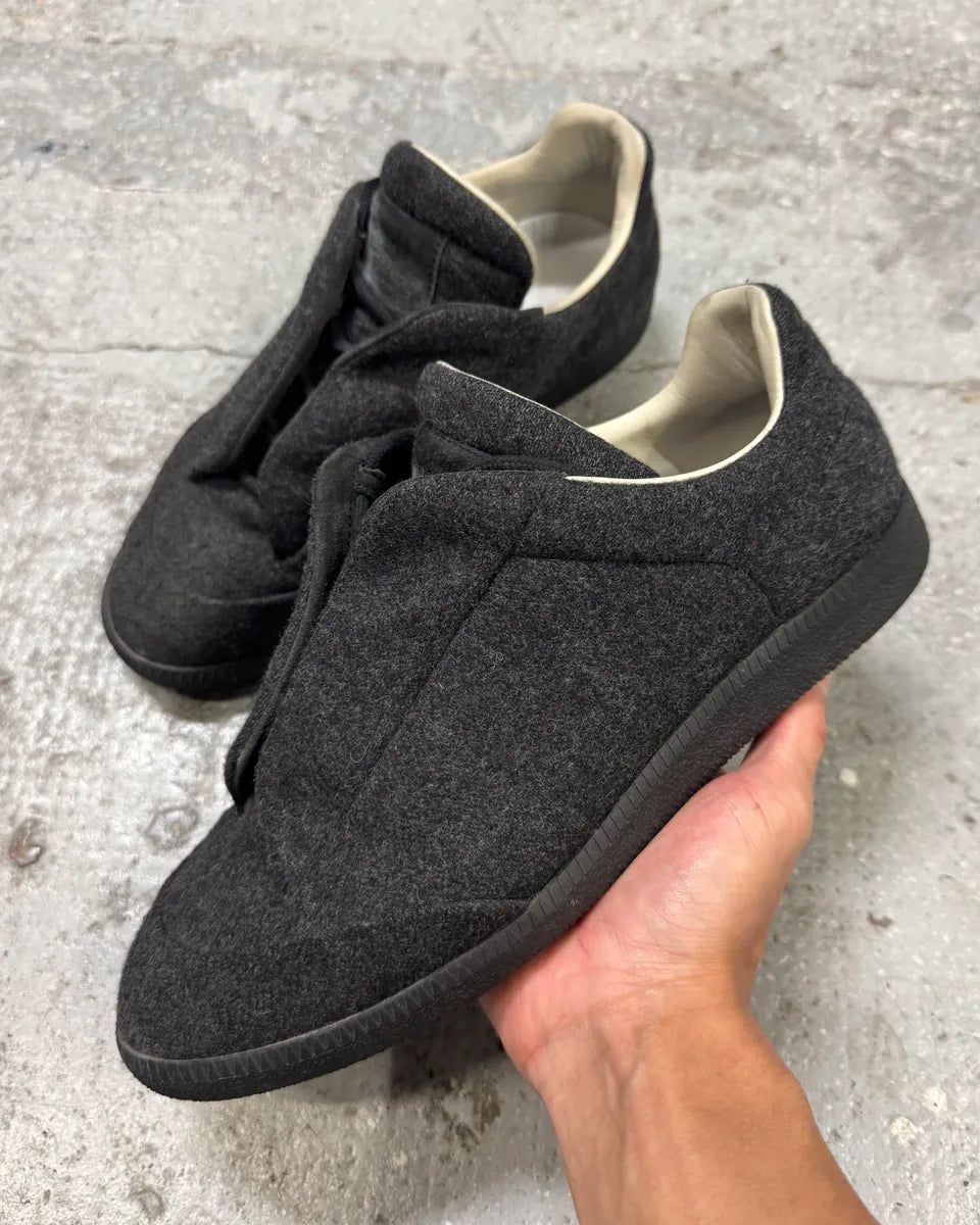 Maison Margiela Future Low Grey Wool Sneakers (40eu/us7) ZFvYYFS 0