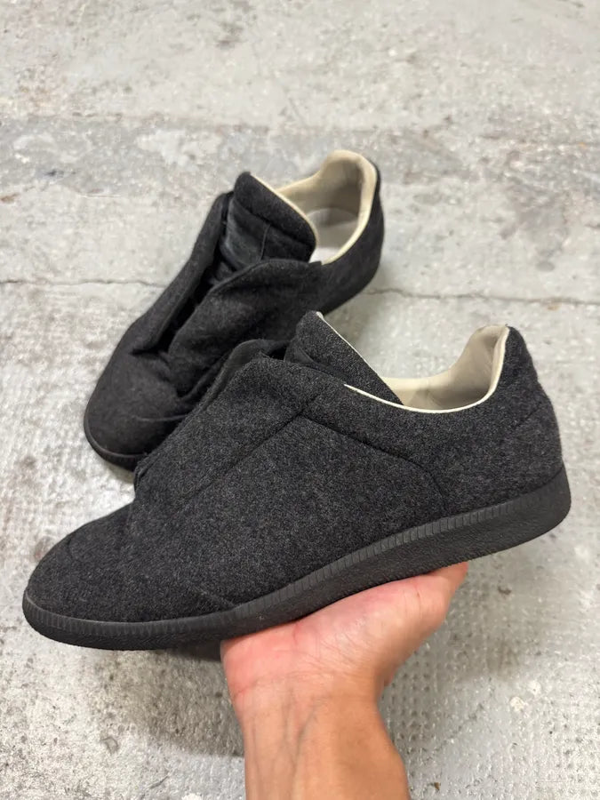 Maison Margiela Future Low Grey Wool Sneakers (40eu/us7) ZFvYYFS 1