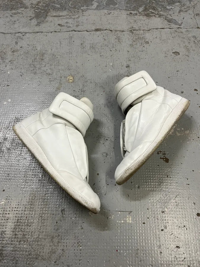 Maison Margiela Future White Leather High-Top Sneakers QYqdkcE 1