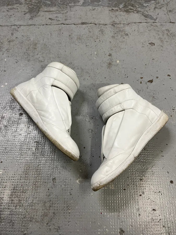 Maison Margiela Future White Leather High-Top Sneakers QYqdkcE 2