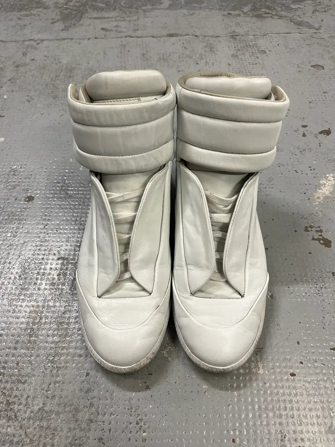 Maison Margiela Future White Leather High-Top Sneakers QYqdkcE 3