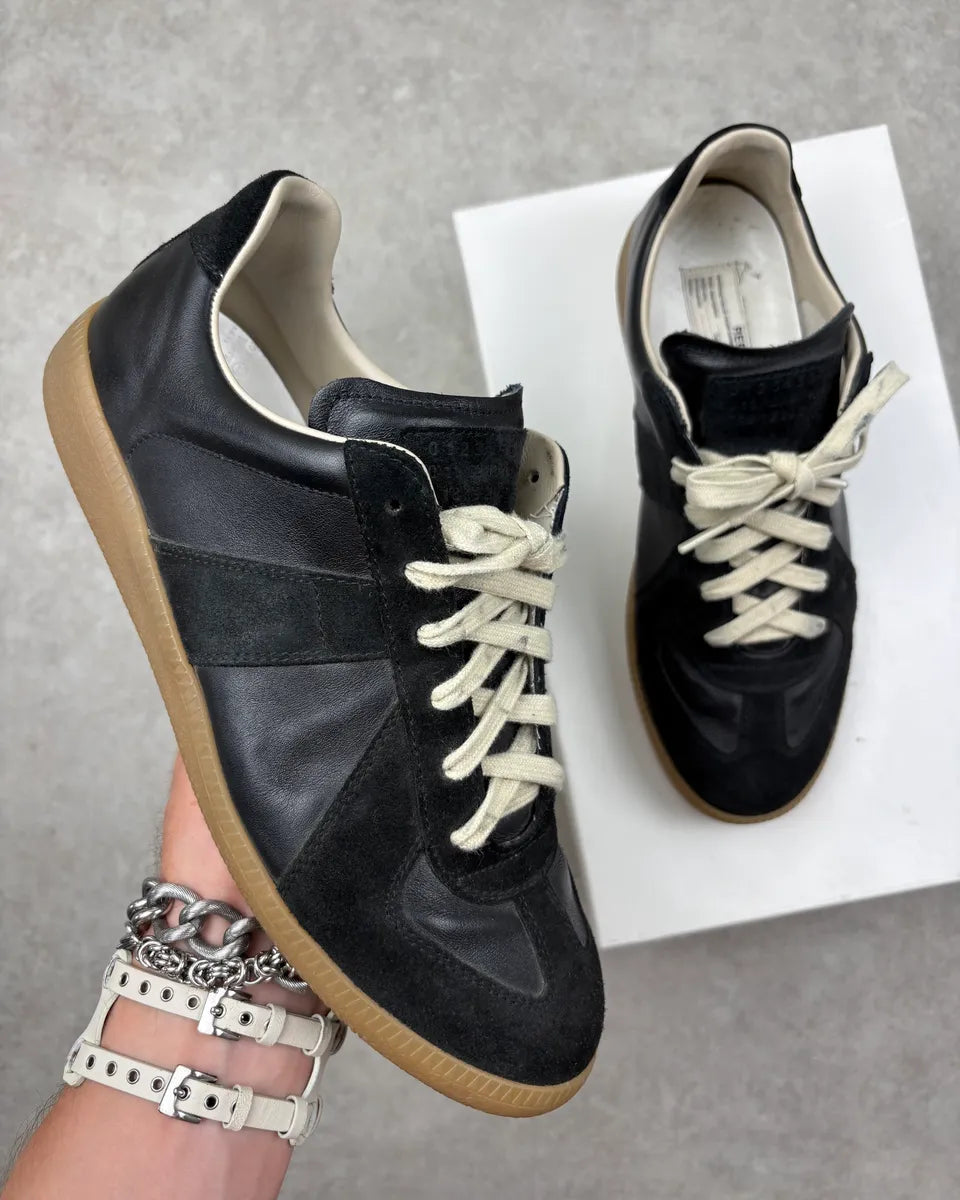 Maison Margiela Replica Black Gats Low Sneakers CryRclG 0