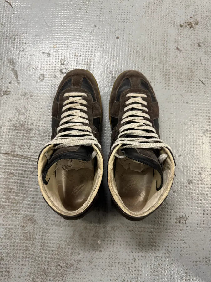 Maison Margiela Gats High Brown Leather Sneakers KXJdagp 2