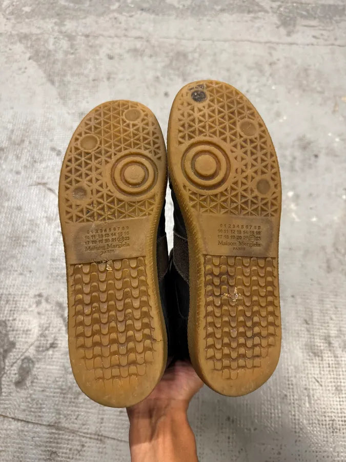 Maison Margiela Gats High Brown Leather Sneakers KXJdagp 4