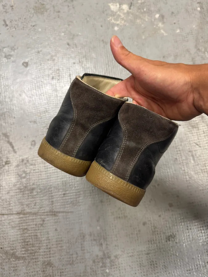 Maison Margiela Gats High Brown Leather Sneakers KXJdagp 5