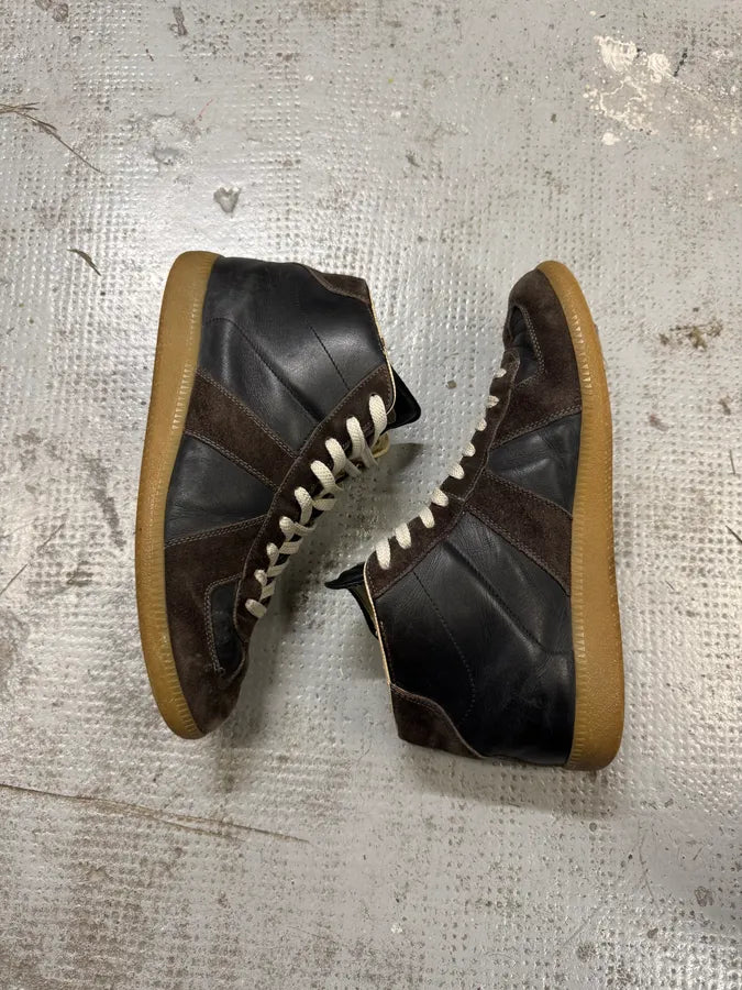 Maison Margiela Gats High Brown Leather Sneakers KXJdagp 8