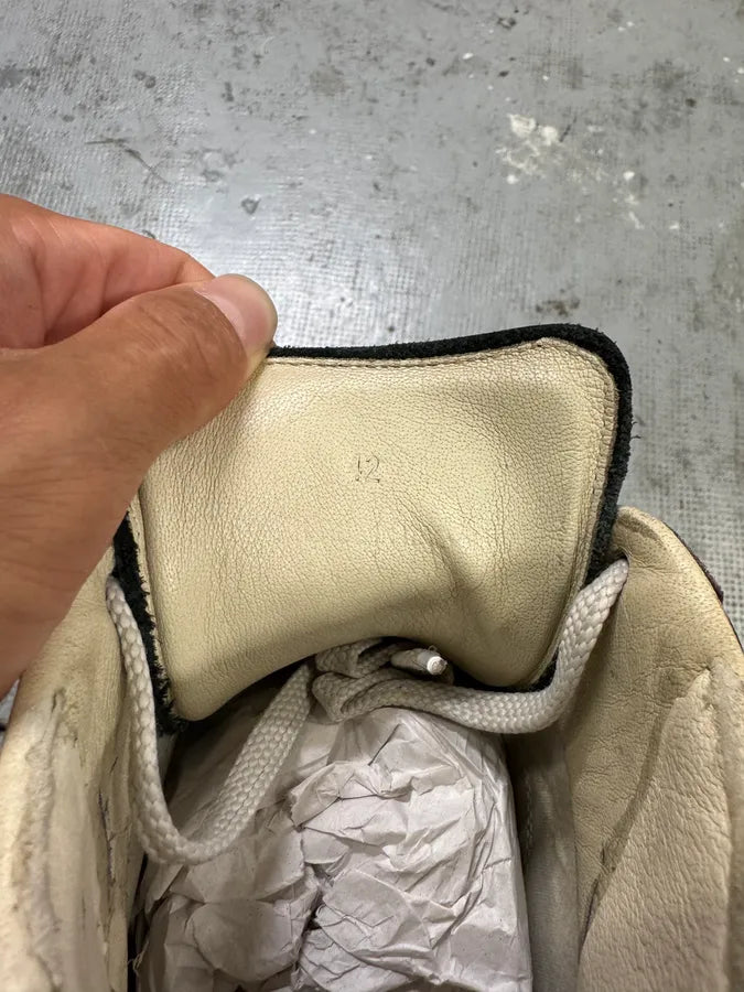 Maison Margiela Gats High Brown Leather Sneakers KXJdagp 9