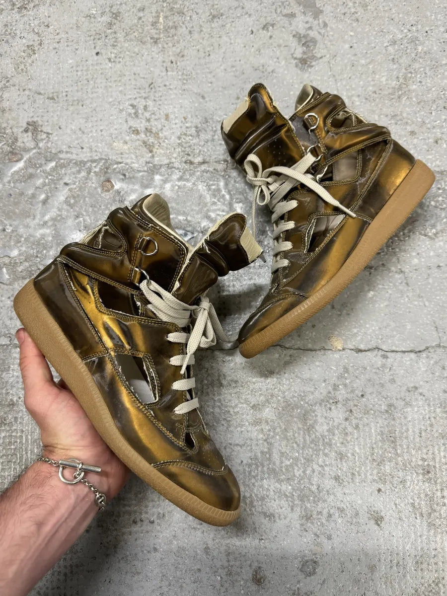 Maison Margiela Gold Holes High Shoes RCmFAIy 0