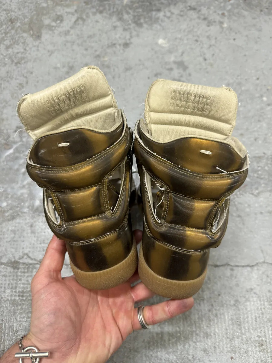 Maison Margiela Gold Holes High Shoes RCmFAIy 6