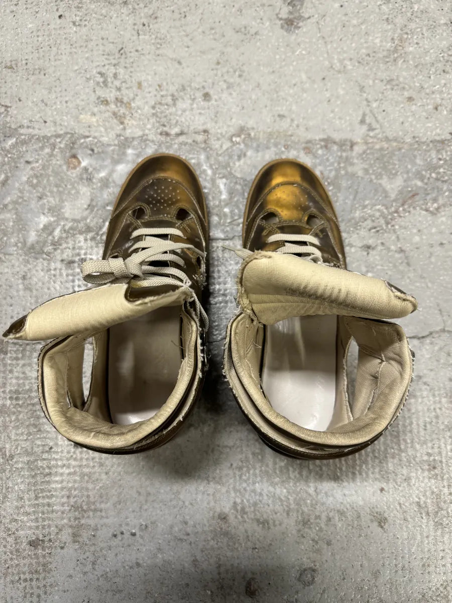 Maison Margiela Gold Holes High Shoes RCmFAIy 8