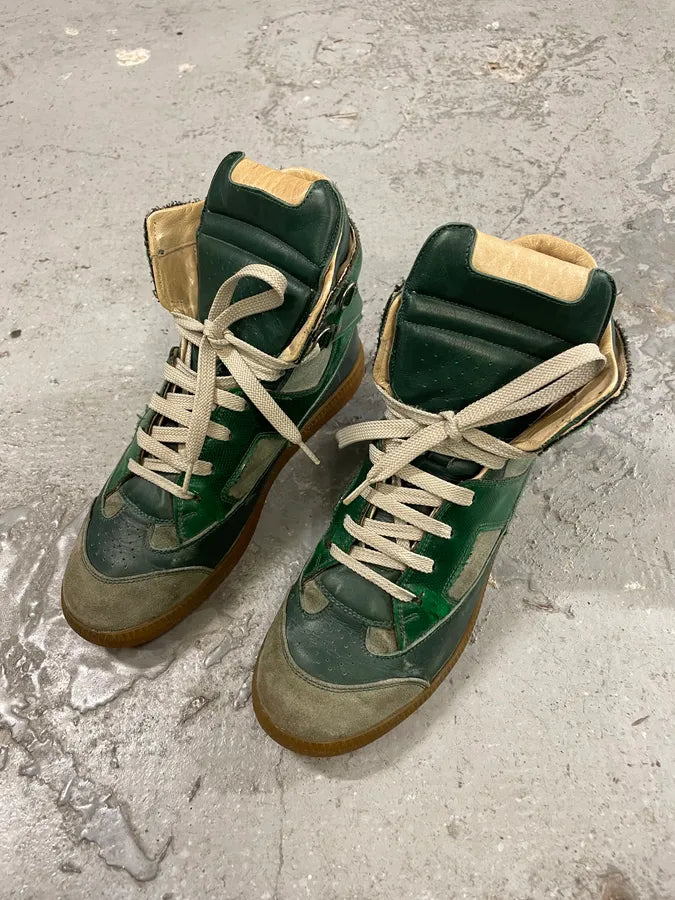 Maison Margiela Green Suede Leather Shoes (38eu/us5.5) 2