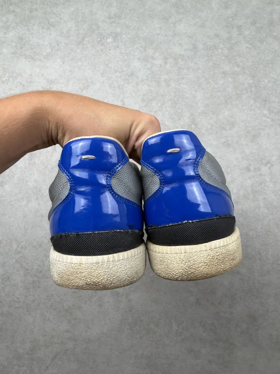 Maison Margiela Grey Canvas Blue Painted Low Sneakers GPGUQuS 5