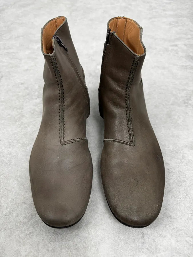 Maison Margiela Brown Eroded Leather Boots mBsEoeH 2