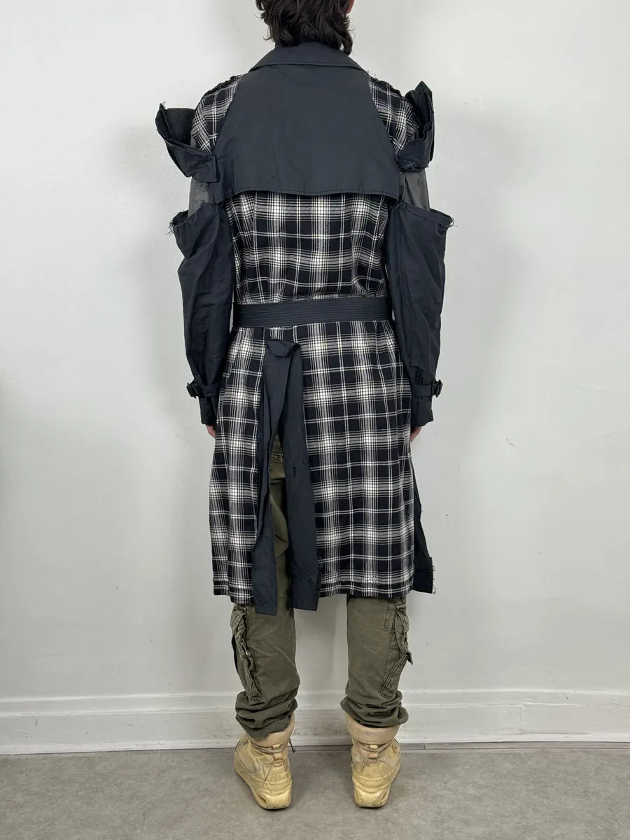 Maison Margiela Grey Sample Destructured Ripped Trench Coat  MNkBKEW 2