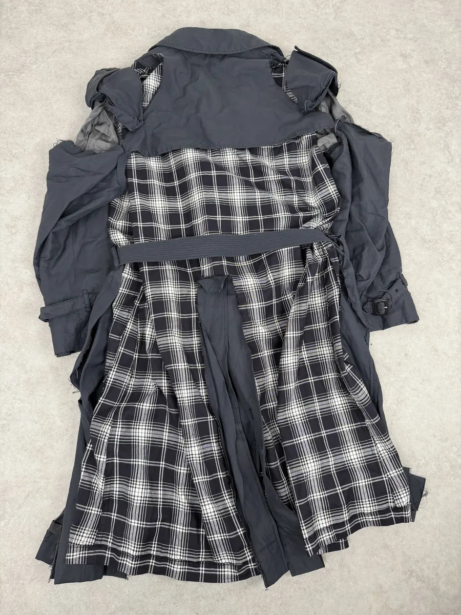 Maison Margiela Grey Sample Destructured Ripped Trench Coat  MNkBKEW 3