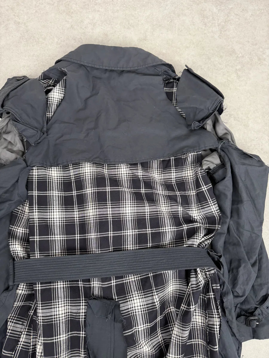 Maison Margiela Grey Sample Destructured Ripped Trench Coat  MNkBKEW 4