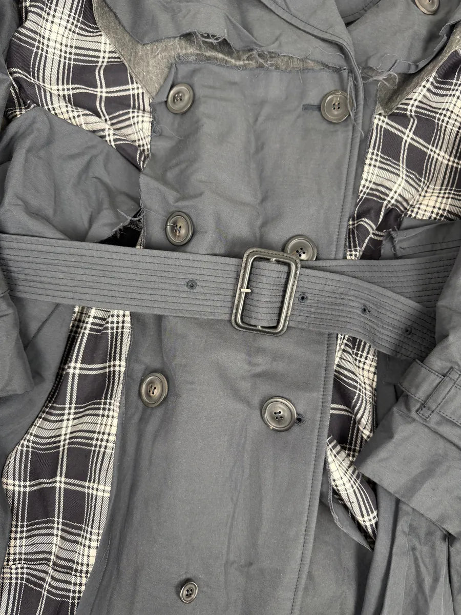 Maison Margiela Grey Sample Destructured Ripped Trench Coat  MNkBKEW 5