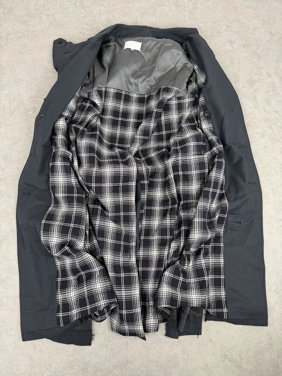 Maison Margiela Grey Sample Destructured Ripped Trench Coat  MNkBKEW 8