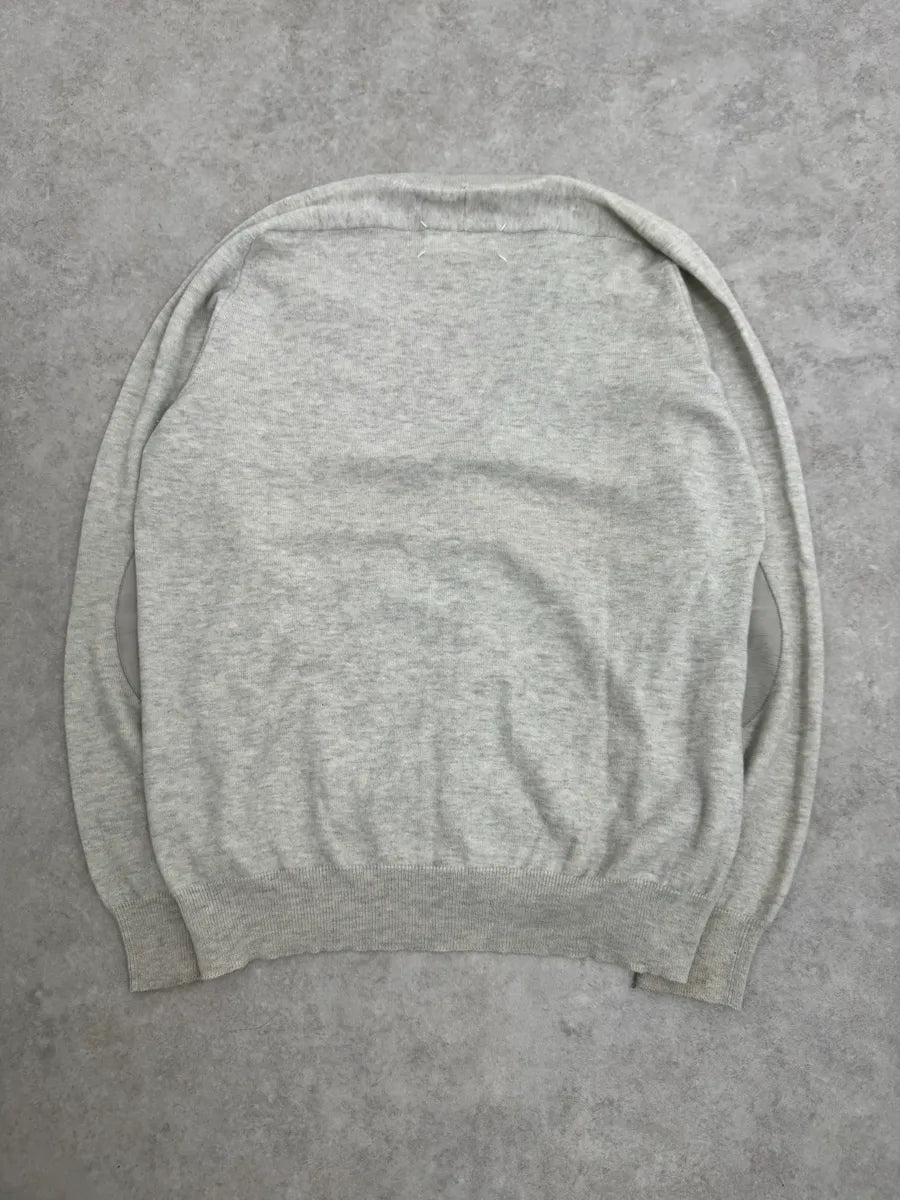 Maison Margiela Grey Signature Cardigan Sweater vqDCfqR 6
