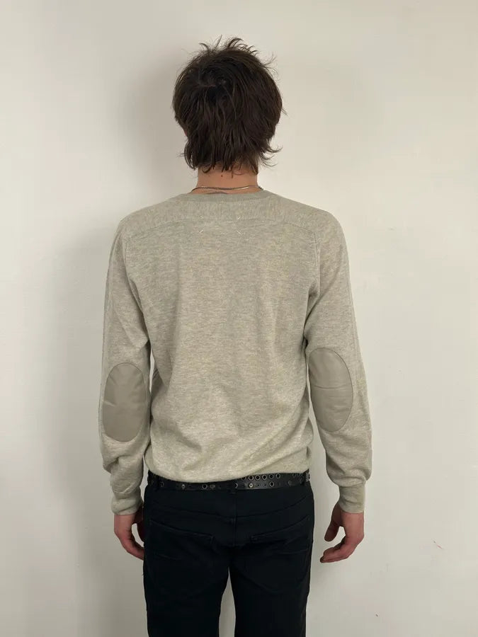Maison Margiela Grey Signature Cardigan Sweater vqDCfqR 2