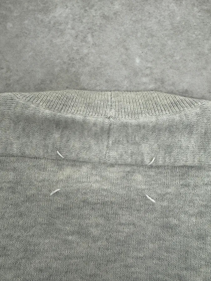 Maison Margiela Grey Signature Cardigan Sweater vqDCfqR 4