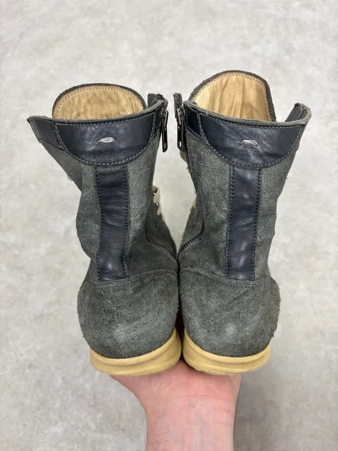 Maison Margiela Grey Suede Leather Brutalist High Shoes aUCseiq 6