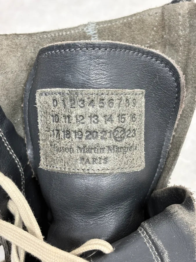 Maison Margiela Grey Suede Leather Brutalist High Shoes aUCseiq 8