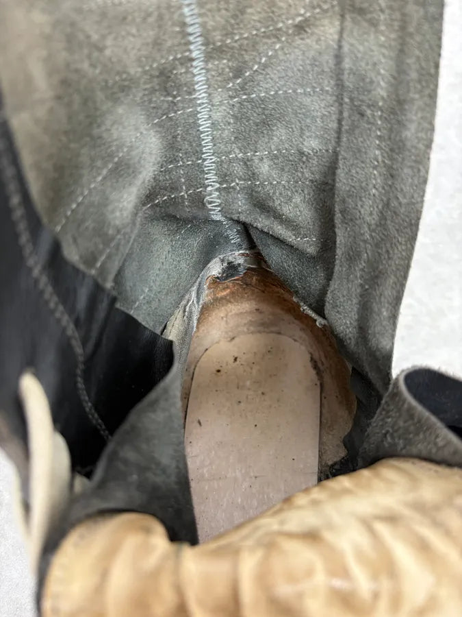 Maison Margiela Grey Suede Leather Brutalist High Shoes aUCseiq 9