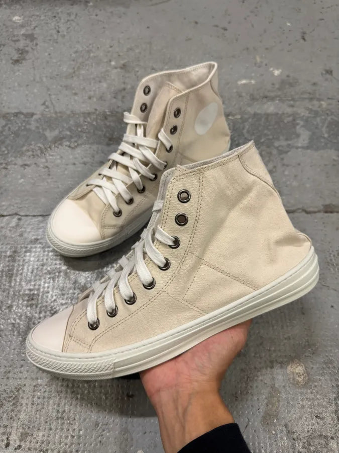 Maison Margiela High Beige Canvas Shoes QazevqK 0