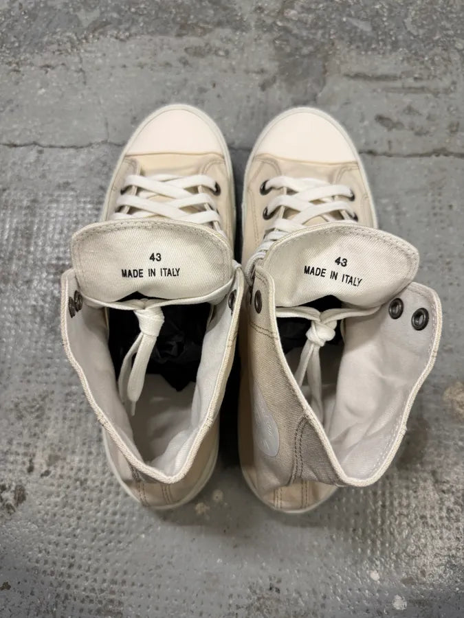 Maison Margiela High Beige Canvas Shoes QazevqK 1