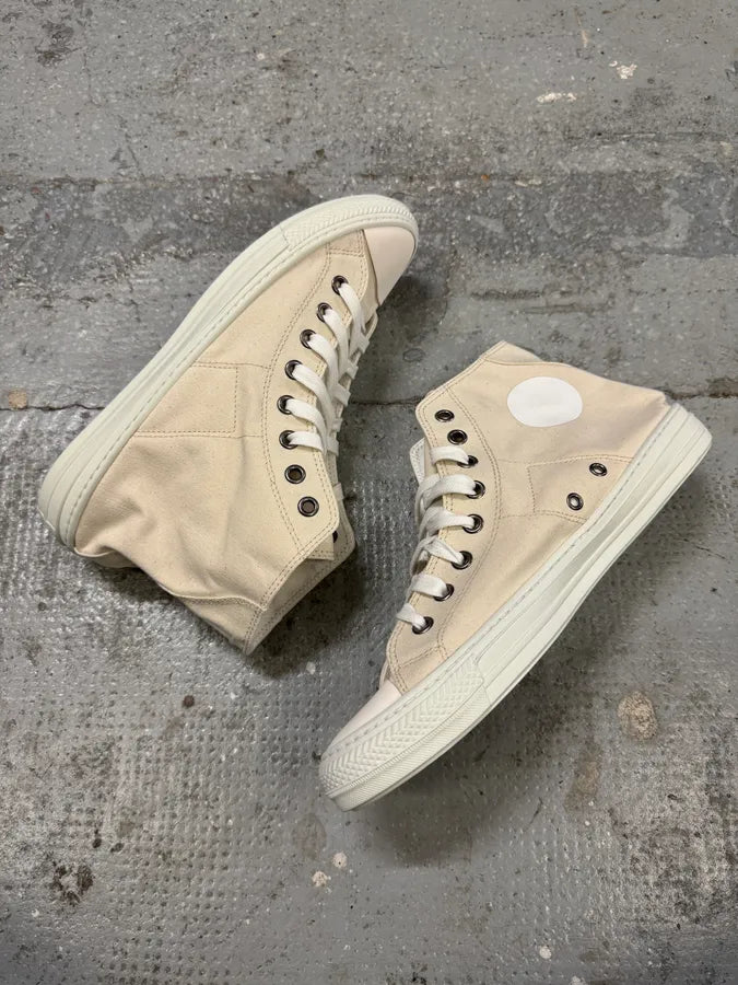 Maison Margiela High Beige Canvas Shoes QazevqK 3