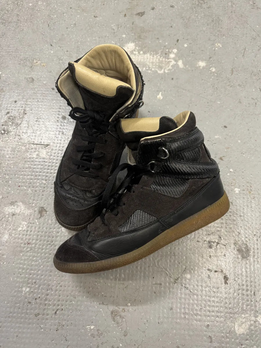 Maison Margiela High Black & Brown Leather High Gum Shoes EHvynFu 1