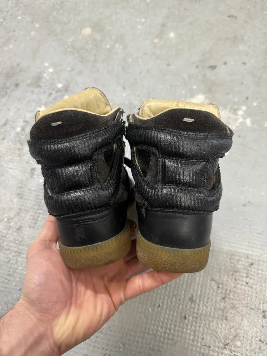 Maison Margiela High Black & Brown Leather High Gum Shoes EHvynFu 3