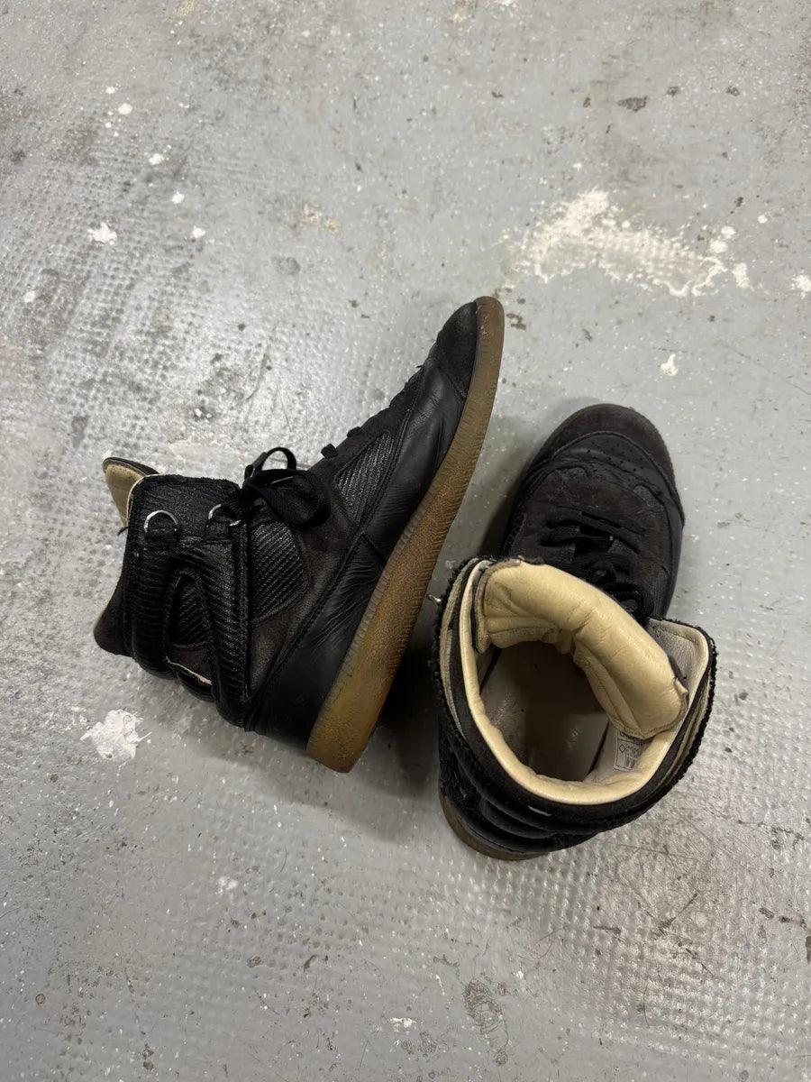 Maison Margiela High Black & Brown Leather High Gum Shoes EHvynFu 4