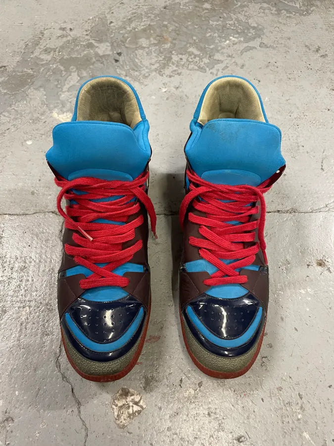 Maison Margiela High Blue Leather Avant Garde Shoes (45eu/us11) 1