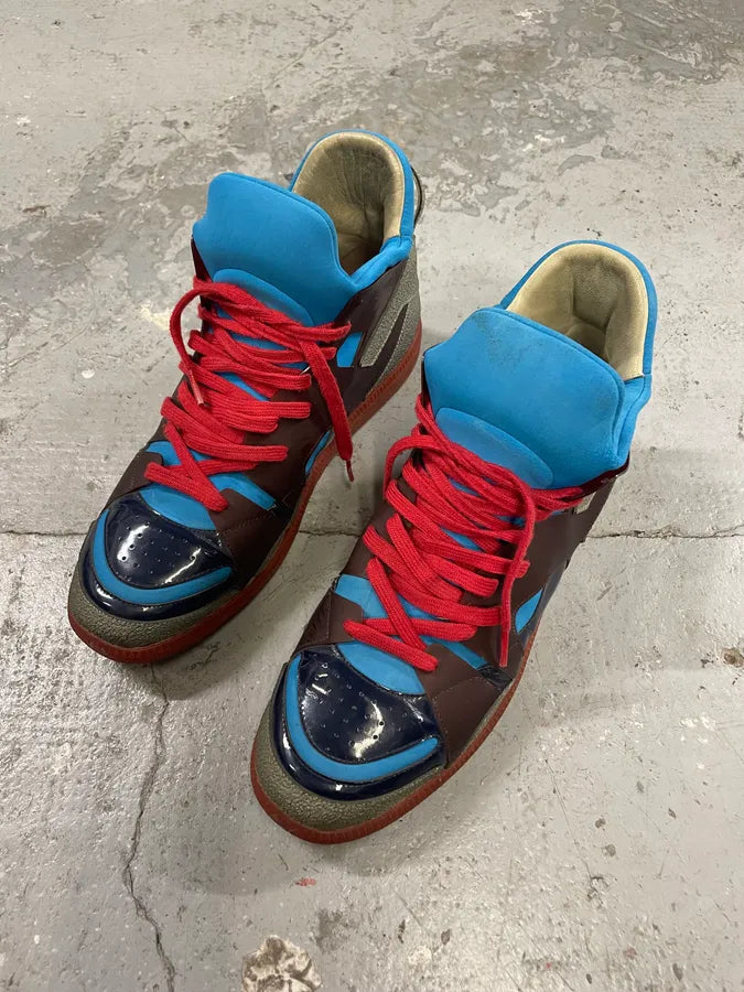 Maison Margiela High Blue Leather Avant Garde Shoes (45eu/us11) 2