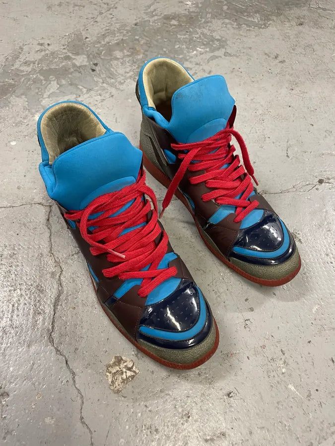 Maison Margiela High Blue Leather Avant Garde Shoes (45eu/us11) 3