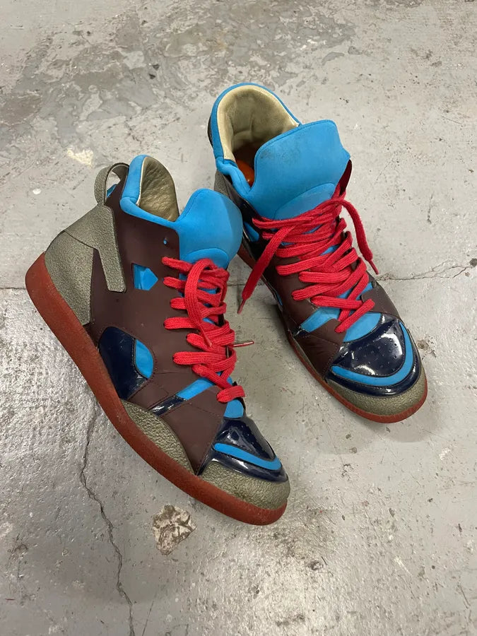 Maison Margiela High Blue Leather Avant Garde Shoes (45eu/us11) 4