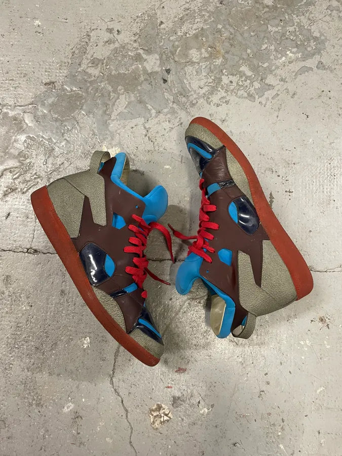 Maison Margiela High Blue Leather Avant Garde Shoes (45eu/us11) 5