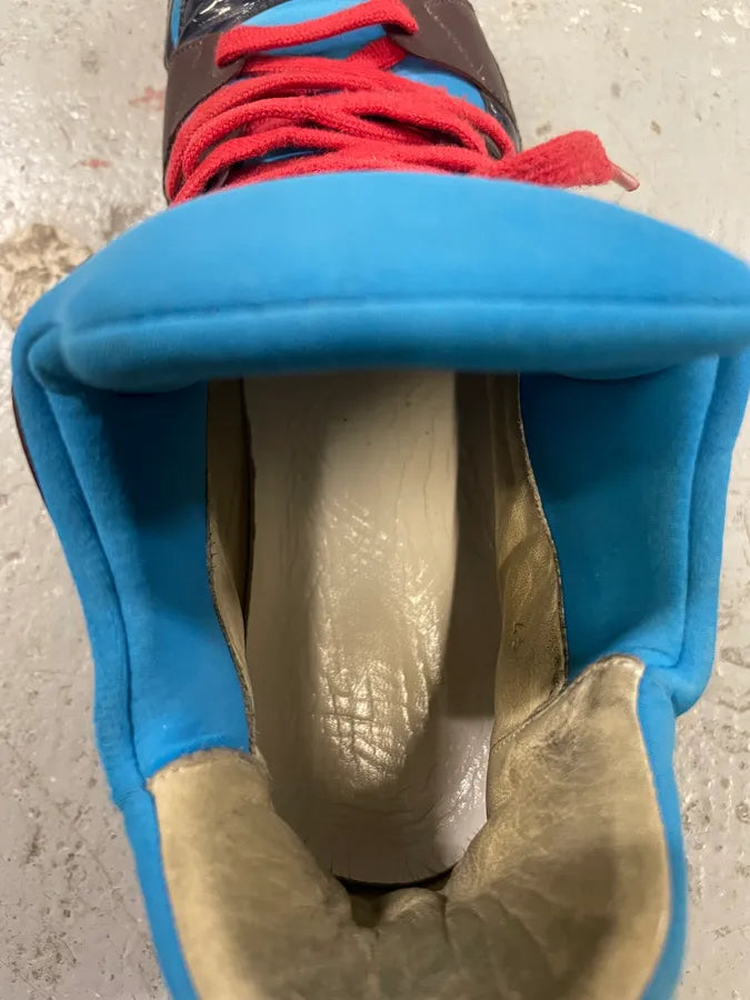 Maison Margiela High Blue Leather Avant Garde Shoes (45eu/us11) 9