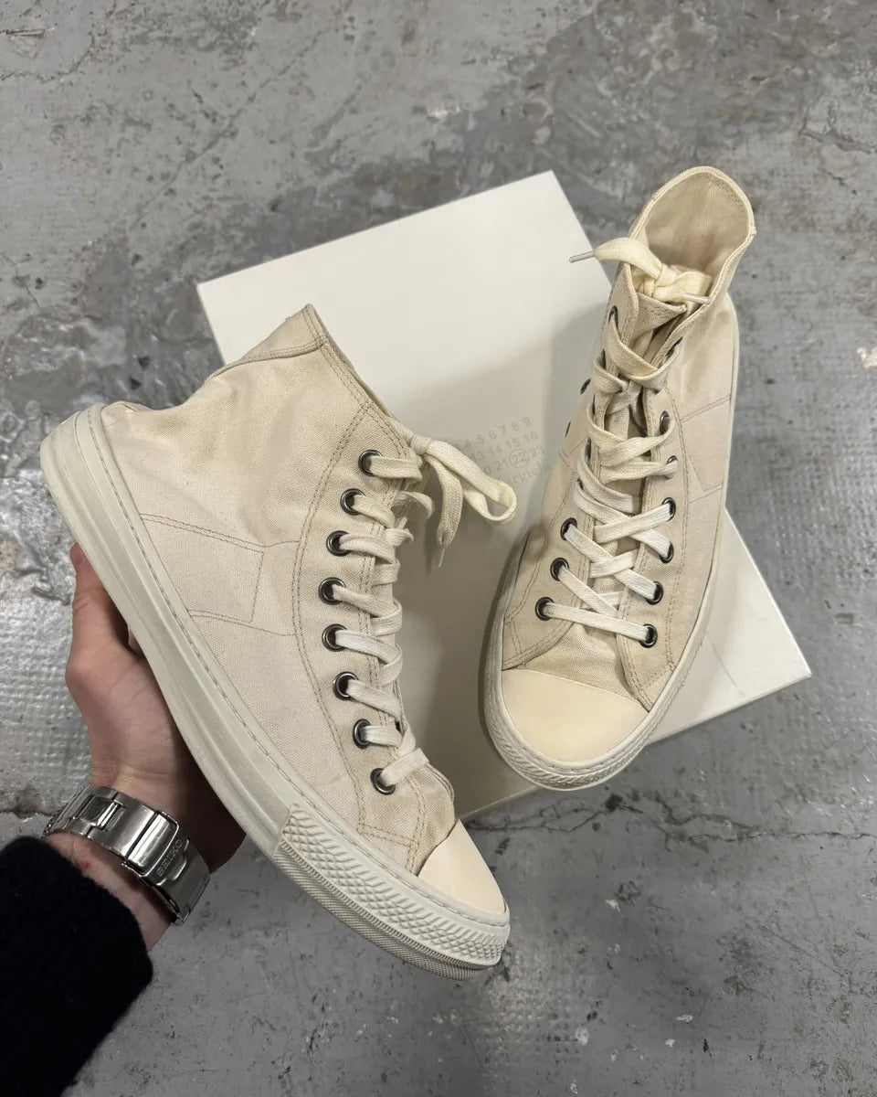 Maison Margiela High Creamy Laced Shoes (43eu/us9.5) 0